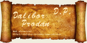 Dalibor Prodan vizit kartica